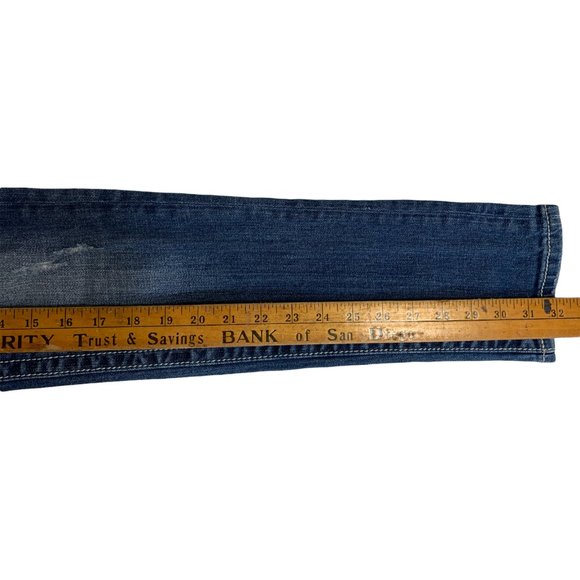 Miss Me 'Skinny' Womens Jeans Tag 25 Blue W26xL32 Distressed Embroidered Denim - Picture 9 of 12